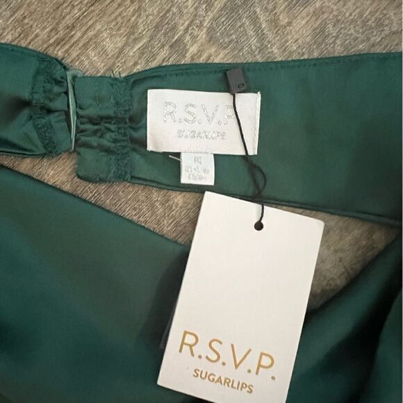 Sugarlips Plus Open Back Satin Maxi Dress- Size 1X - Picture 8 of 10